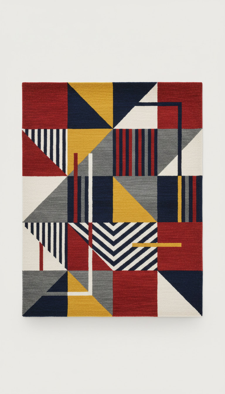 Graphic-pattern designer rug