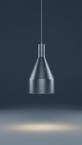 Brushed metal pendant lamp