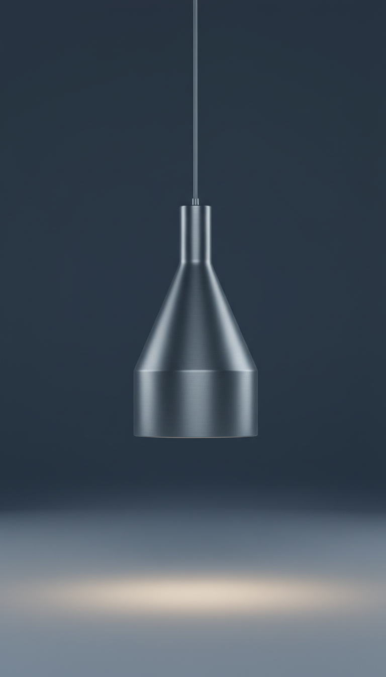 Brushed metal pendant lamp